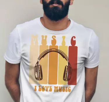 Original t-shirt musikalisk vibes fejring - TenStickers