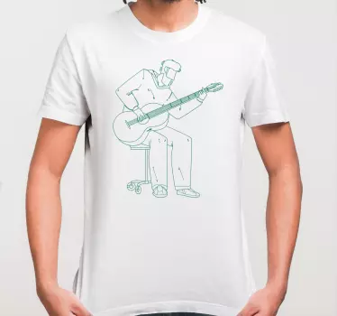 Original t-shirt musiker spiller guitar - TenStickers