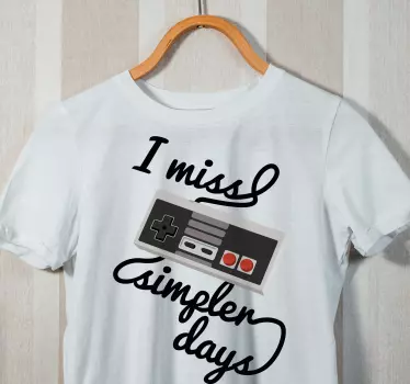Original t-shirt nostalgisk game controller - TenStickers