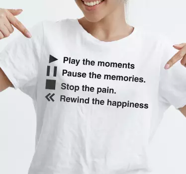 Original t-shirt Øjeblikke af lykke - TenStickers