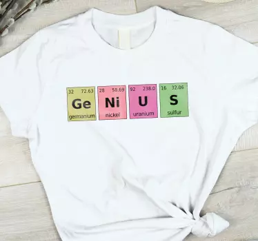 Original t-shirt periodisk tabel genius - TenStickers