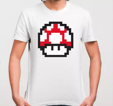 Original t-shirt pixeliseret rød svamp - TenStickers