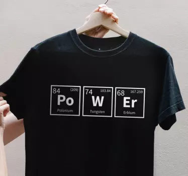 Original t-shirt power elementær kemi - TenStickers