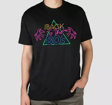Original t-shirt retro 80'er neon stil - TenStickers