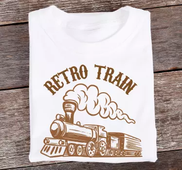 Original t-shirt retro damplokomotiv stil - TenStickers