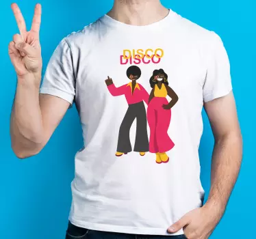 Original t-shirt retro disco stemning - TenStickers