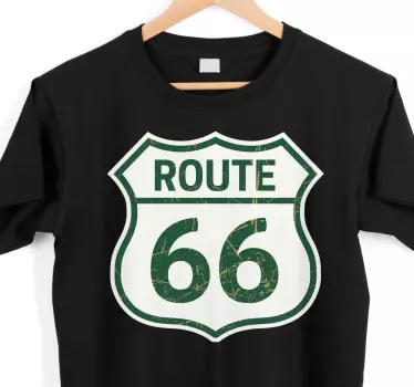 Original t-shirt route 66 vintage stil - TenStickers