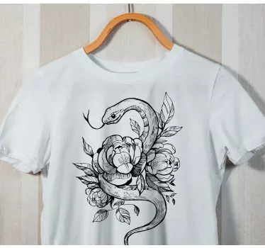 Original t-shirt slange blomst fusion - TenStickers