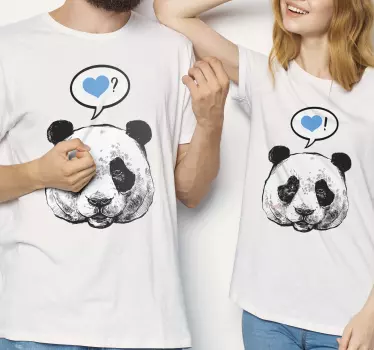 Original t-shirt søde pandaelskere - TenStickers