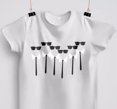 Original t-shirt solbriller og slips - TenStickers