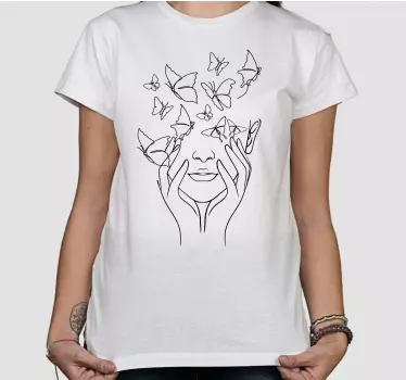 Original t-shirt sommerfugle og blid berøring - TenStickers