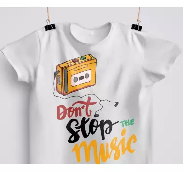 Original t-shirt stop ikke musikken - TenStickers