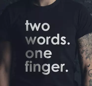 Original t-shirt to ord ét finger - TenStickers
