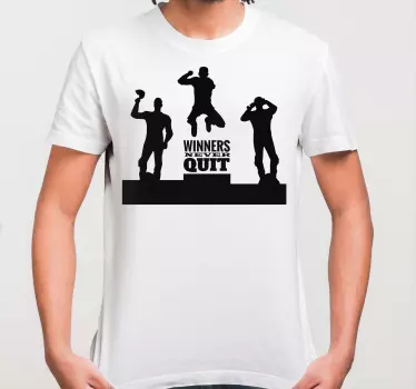 Original t-shirt vindere giver aldrig op - TenStickers
