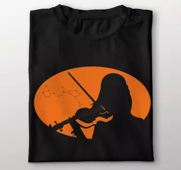 Original t-shirt violinist under stjerner - TenStickers