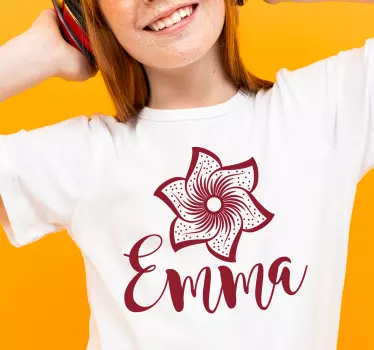 Paisley blomster t-shirt - TenStickers