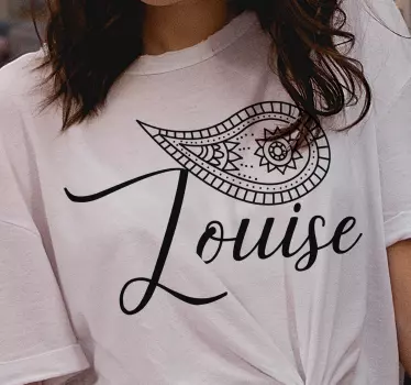 Paisley design personlig t-shirt - TenStickers