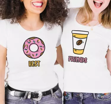 Par t-shirt bedste ven tema - TenStickers