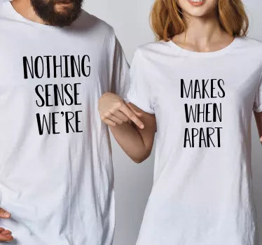 Par t-shirt giver mening hver for sig - TenStickers
