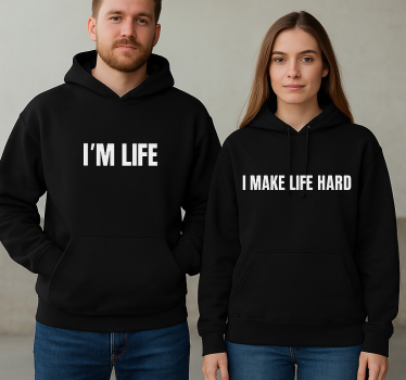 Par t-shirt jeg gør livet hårdt - TenStickers
