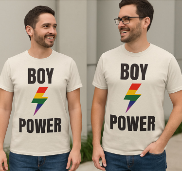 Par t-shirt lgbt drengemagt - TenStickers