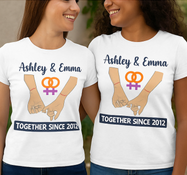 Par t-shirt lgbt sammen siden - TenStickers