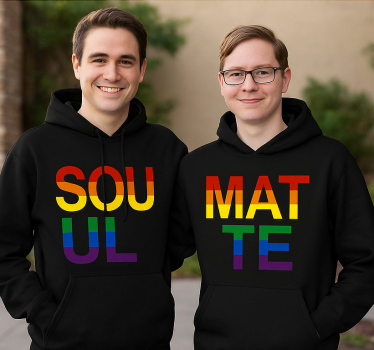 Par t-shirt lgbt sjælevenner - TenStickers