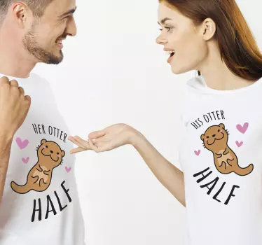 Par t-shirt otter love par - TenStickers