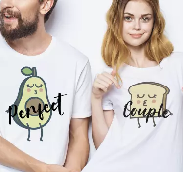 Par t-shirt perfekte avocado par - TenStickers
