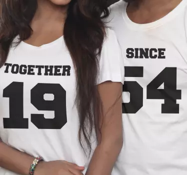 Par t-shirt sammen om minder - TenStickers