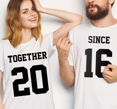 Par t-shirt sammen siden 16 - TenStickers