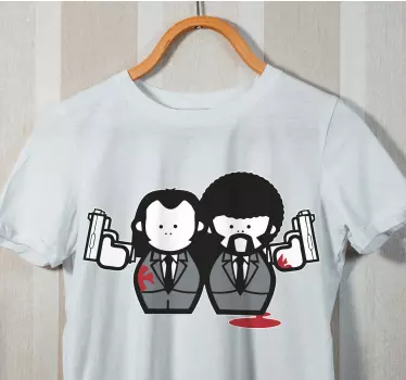 Par t-shirt stilfuldt par med våben - TenStickers