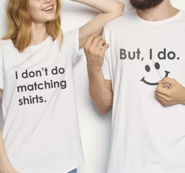 Par t-shirt unikke par t-shirts - TenStickers