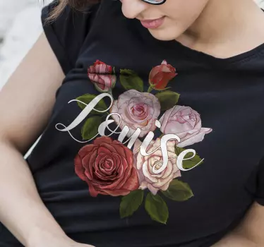 Personlig buket vintage t-shirt - TenStickers