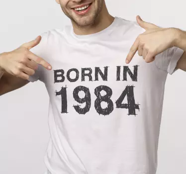 Personlig født i året t-shirt - TenStickers