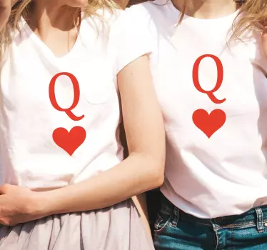 Personlig t-shirt kærligheds omfavnelse - TenStickers