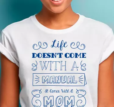 Personlig t-shirt livet kommer med mor - TenStickers