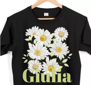 Personlig t-shirt med blomster grafik - TenStickers