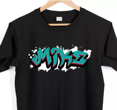Personlig t-shirt med fedt navne-design - TenStickers