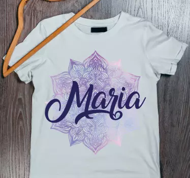 Personlig t-shirt med navne-mandala - TenStickers