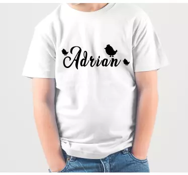 Personlig t-shirt med personlig fugledesign - TenStickers