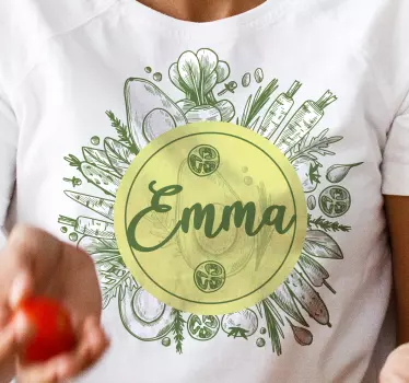 Personlig t-shirt med personlig kulinarisk essens - TenStickers