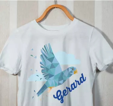 Personlig t-shirt med stiliseret flyvende fugl - TenStickers