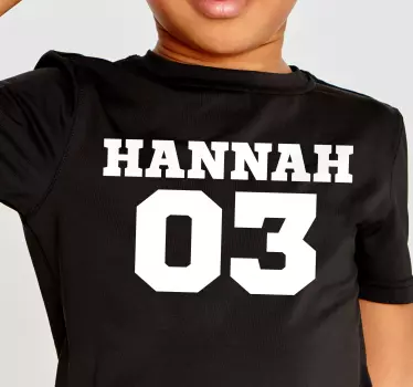 Personlig t-shirt med tilpasset navn og nummer - TenStickers