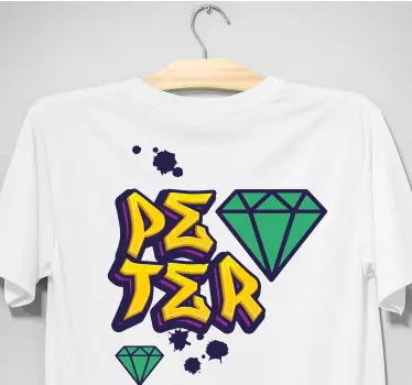 Personlig t-shirt peter diamond design - TenStickers
