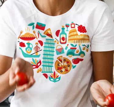 Personlig t-shirt til madkærlighedsfejring - TenStickers