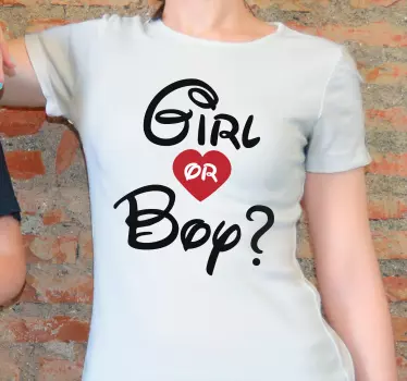 Pige eller dreng original t-shirt - TenStickers