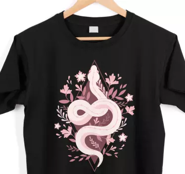 Pink slange illustration t-shirt - TenStickers