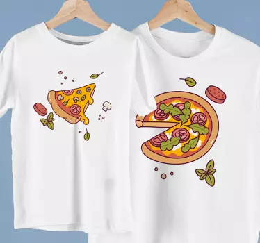 Pizza med en skive manglende far søn tøj - TenStickers