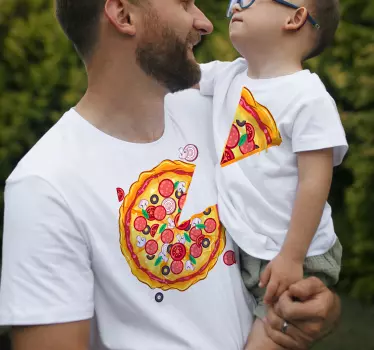 Pizza skive far og søn matchende tøj - TenStickers
